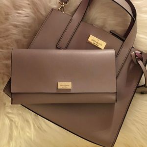 Kate spade purple hand bad and Wallet.